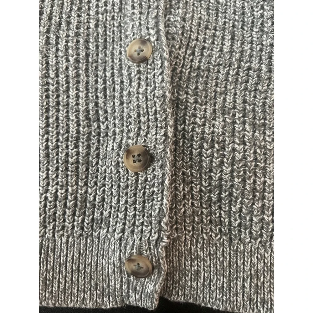 Old Navy Baby Hooded Cardigan Sweater Heather Grey Marl 6-12M (0957)